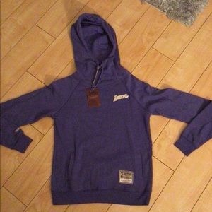 Mitchell & Ness LA Lakers Purple Pullover hoodie Funnel Neck Women’s